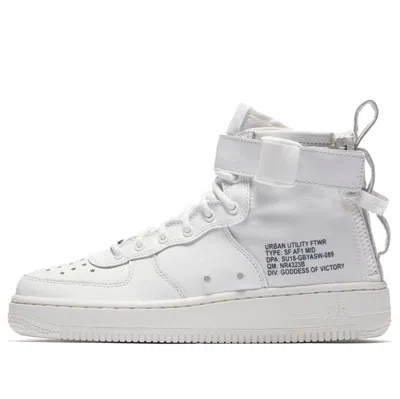 Nike (gs)  Sf Air Force 1 Mid Qs 'triple White'