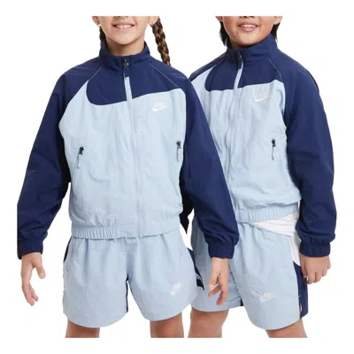 Nike (gs)  Sportswear Amplify Woven Full-zip Jacket 'light Armoury Blue'