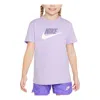 Nike (gs)  Sportswear Big Swoosh Graphic T-shirt 'purple White'