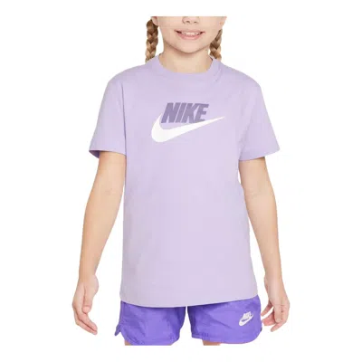 Nike (gs)  Sportswear Big Swoosh Graphic T-shirt 'purple White'