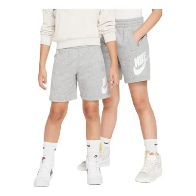 Nike (gs)  Sportswear Club Fleece Swoosh Shorts 'grey White' In Gray