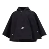 Nike (gs)  Sportswear Kids Pack Loose Waterproof Hooded Jacket Boy Girls Black In Black