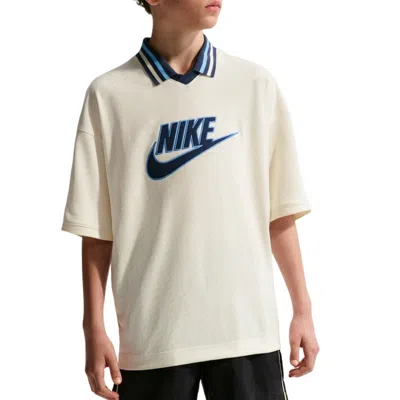 Nike (gs)  Sportswear Short-sleeved Jersey 'soft Pearl Midnight Navy University Blue' In White