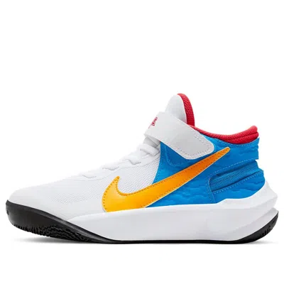 Nike (gs)  Team Hustle D 10 'white Blue Yellow'
