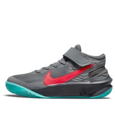 Nike (gs)  Team Hustle D10 Flyease 'smoke Grey Washed Teal Siren Red' In Gray