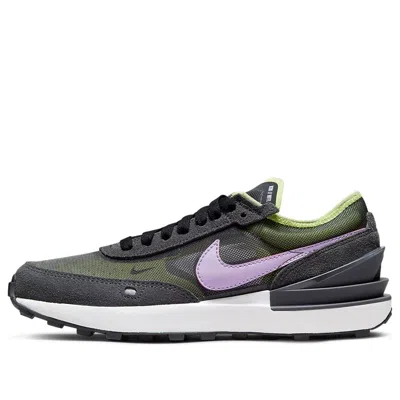 Nike (gs)  Waffle One 'light Lemon Twist Lilac' In Black
