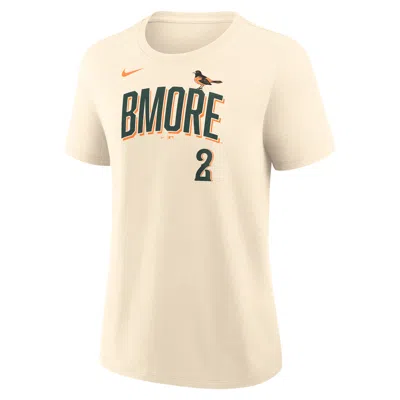 Nike Gunnar Henderson Baltimore Orioles City Connect  Women's Mlb T-shirt In Neutral