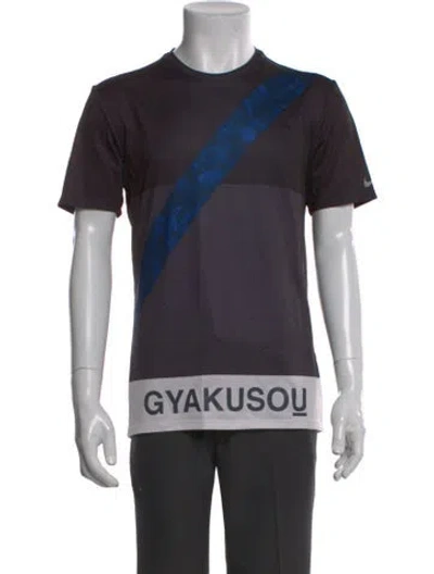 Pre-owned Nike Gyakusou Graphic Print Short Sleeve Shirt In Black