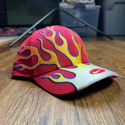 Pre-owned Nike Gym Red Flame Club Cap - L/xl New W/..