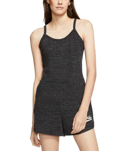 Nike Gym Vintage Romper In Black
