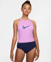 Nike Gymnastics Girls' 7-16 Halter Neck Leotard In Multi