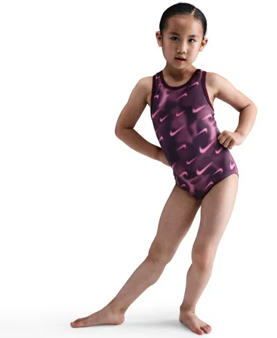 Nike Gymnastics Kids' Girls' 7-16 Smoky Swoosh Leotard In Purple