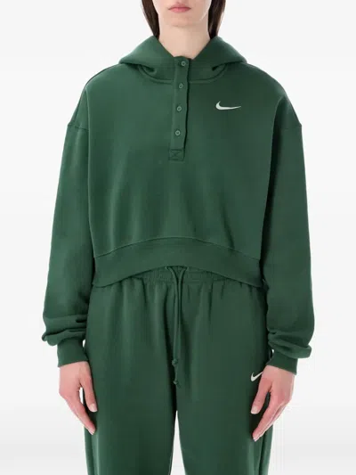 Nike Half-button Hoodie In Green