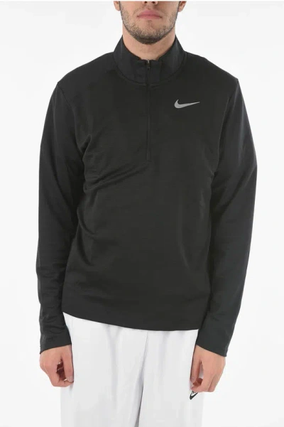 Nike Half Zip Dri-fit Sweatshirt In Black