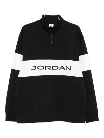 Nike Half-zip Panelled Sweatshirt In Black