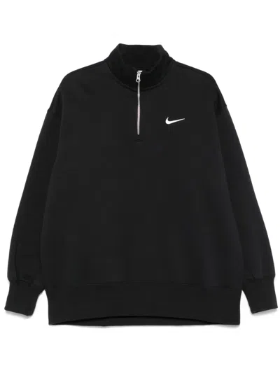 Nike Phoenix Zip-up Sweatshirt In Black