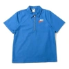 Nike Half Zipper Solid Color Short Sleeve Polo Shirt Blue
