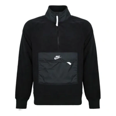 Nike Half Zipper Stand Collar Sports Pullover Black