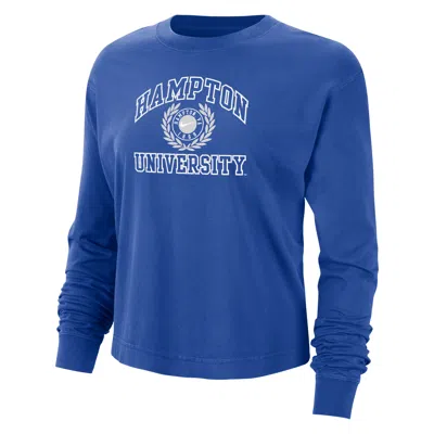 Nike Hampton  Women's College Boxy Long-sleeve T-shirt In Blue