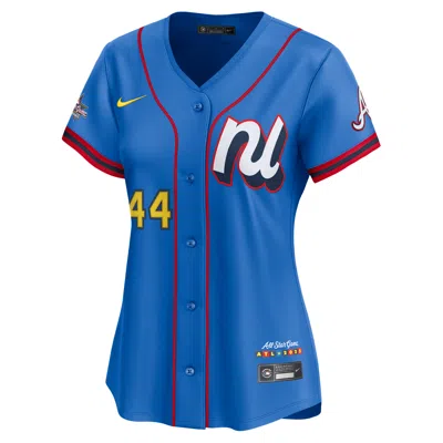 Nike Hank Aaron National League 2025 Home Run Derby  Women's Dri-fit Mlb Limited Jersey In Blue