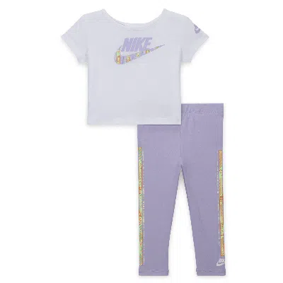 Nike Happy Camper Baby (12-24m) Leggings Set In Purple