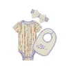 Nike Happy Camper Baby 3-piece Bodysuit Box Set In Purple