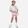 Nike Happy Camper Little Kids' Bike Shorts Set In Pink