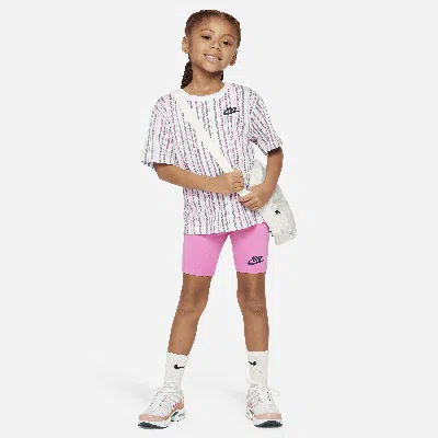 Nike Happy Camper Little Kids' Bike Shorts Set In Pink