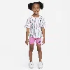 Nike Babies' Happy Camper Toddler Bike Shorts Set In Pink