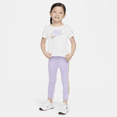 Nike Babies' Happy Camper Toddler Leggings Set In White