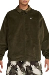 Nike Harrington Corduroy Jacket In Cargo Khaki/white
