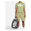 Nike Hayward Full Print Logo Athleisure Casual Sports Backpack Schoolbag Student Dark Grey Grayblack