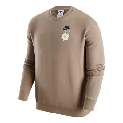 Nike Hbr Statement Sweater 'tan White' In Brown
