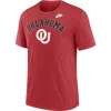 Nike Heather Crimson Oklahoma Sooners Legacy Arch Tri-blend T-shirt In Red