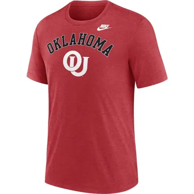 Nike Heather Crimson Oklahoma Sooners Legacy Arch Tri-blend T-shirt In Red