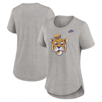 Nike Heather Gray Lsu Tigers Legacy Tri-blend T-shirt