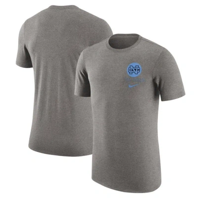 Nike Heather Gray North Carolina Tar Heels Retro Tri-blend T-shirt