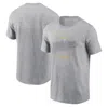 NIKE NIKE HEATHER GRAY OAKLAND ATHLETICS HOME TEAM ATHLETIC ARCH T-SHIRT