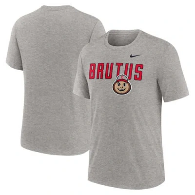 Nike Heather Gray Ohio State Buckeyes Campus Local Tri-blend T-shirt