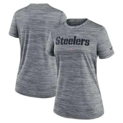 Nike Heather Gray Pittsburgh Steelers Velocity Performance T-shirt