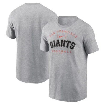 Nike Heather Grey San Francisco Giants Home Team Athletic Arch T-shirt In Grey
