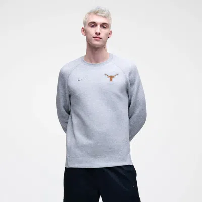 Nike Heather Gray Texas Longhorns Tech Fleece Raglan Sweatshirt