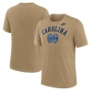 Nike Heather Light Brown North Carolina Tar Heels Legacy Arch Tri-blend T-shirt In Brown