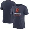 Nike Heather Navy Detroit Tigers Logo Tri-blend T-shirt In Blue