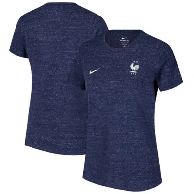 Nike Heather Navy France National Team Crest Varsity T-shirt