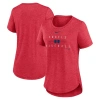 NIKE NIKE HEATHER RED LOS ANGELES ANGELS KNOCKOUT TEAM STACK TRI-BLEND T-SHIRT