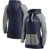 Nike Heathered Navy New England Patriots Gym Vintage Full-zip Hoodie