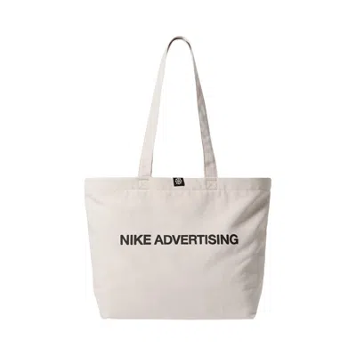 Pre-owned Nike Heritage 22l "your Message Here" Tote Bag 'oatmeal/safety Orange/safety Orange' | White | Men's