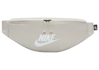 Pre-owned Nike Heritage 3l Waist Bag In Light Orewood Brown/white