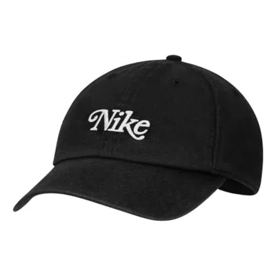 Nike Heritage 86 Washed Strapback Golf Hat 'black'